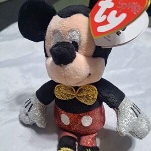 TY Beanie Baby Sparkly Mickey Mouse